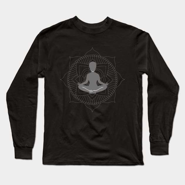 yoga Long Sleeve T-Shirt by Lionik09